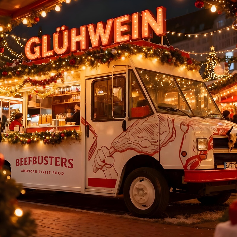 Weihnachtsfeier mit Food Truck